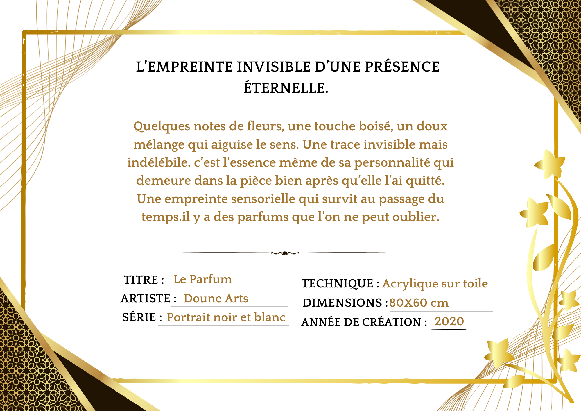 Peinture "Le Parfum" (Réservé) – Image 4