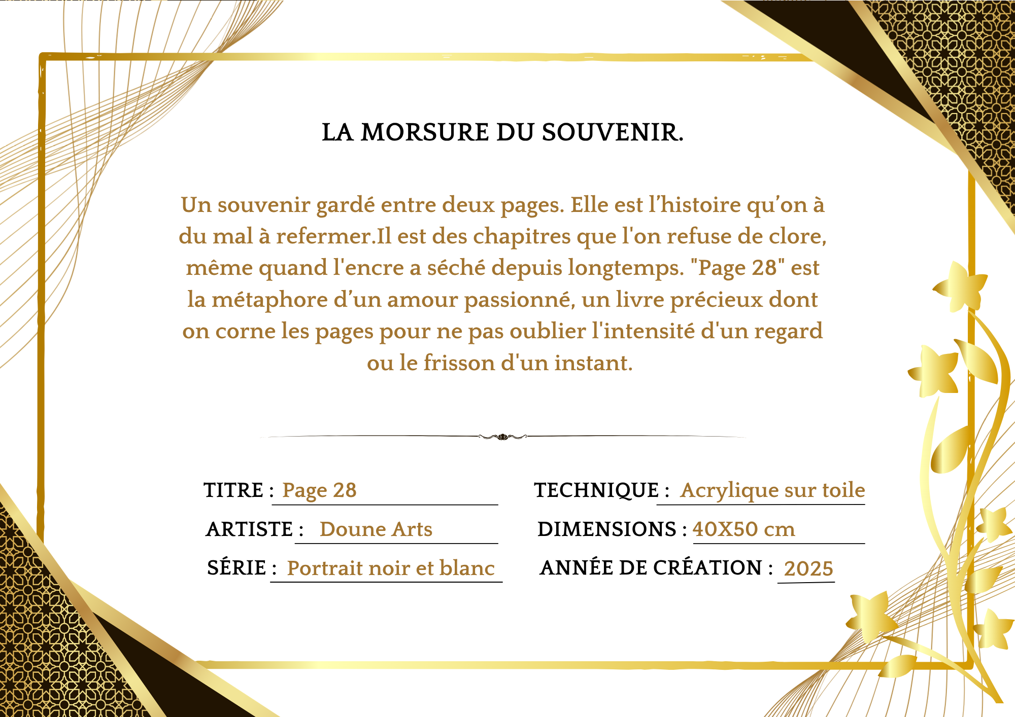 Peinture sur toile "Page 28" – Image 5