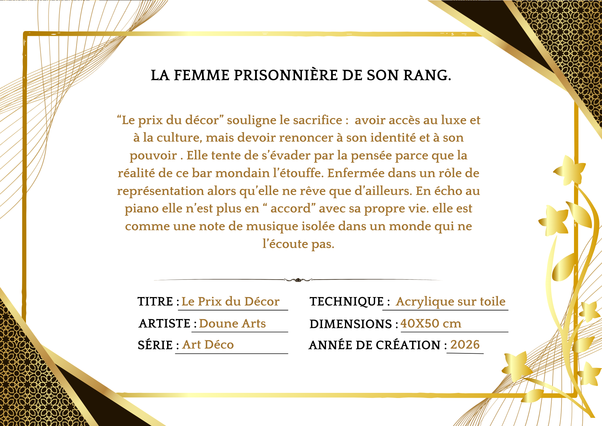 Peinture art déco "Le prix du décor" – Image 5