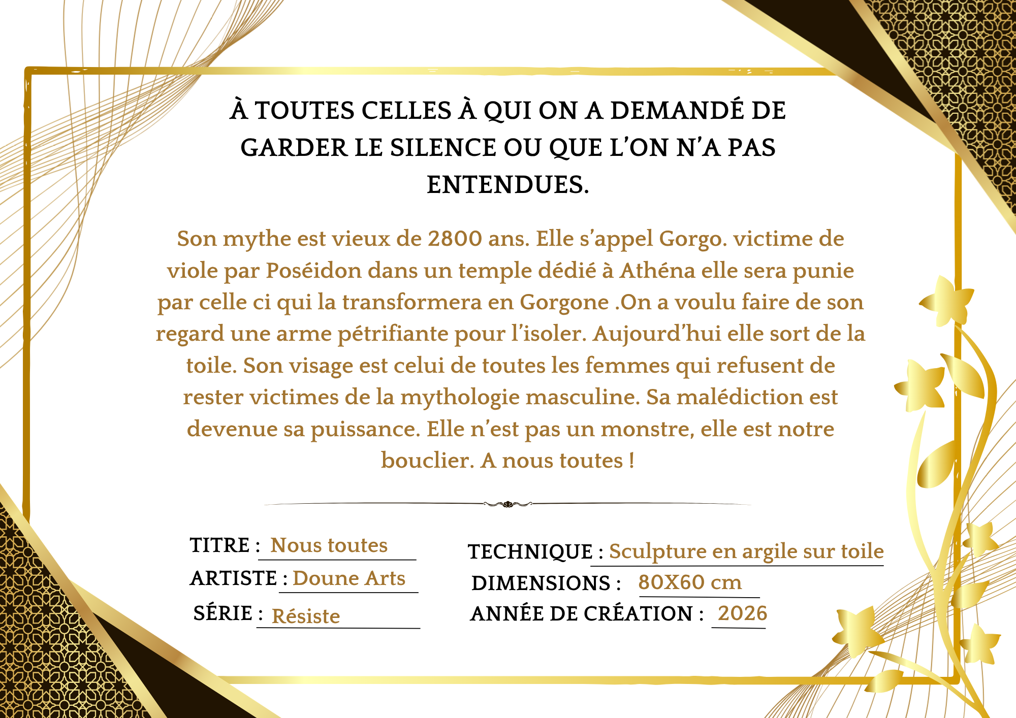 Sculpture sur toile "Nous toutes" – Image 7