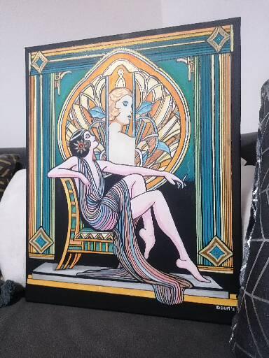 Peinture art déco "Souveraine" – Image 2