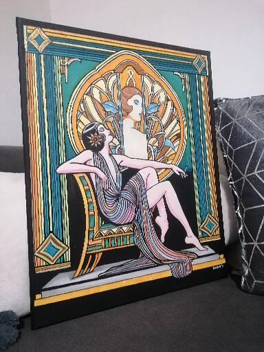 Peinture art déco "Souveraine" – Image 3