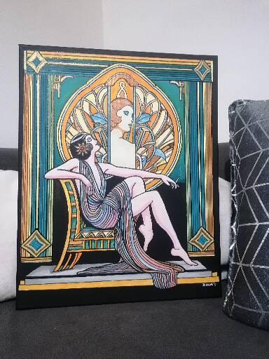 Peinture art déco "Souveraine" – Image 4