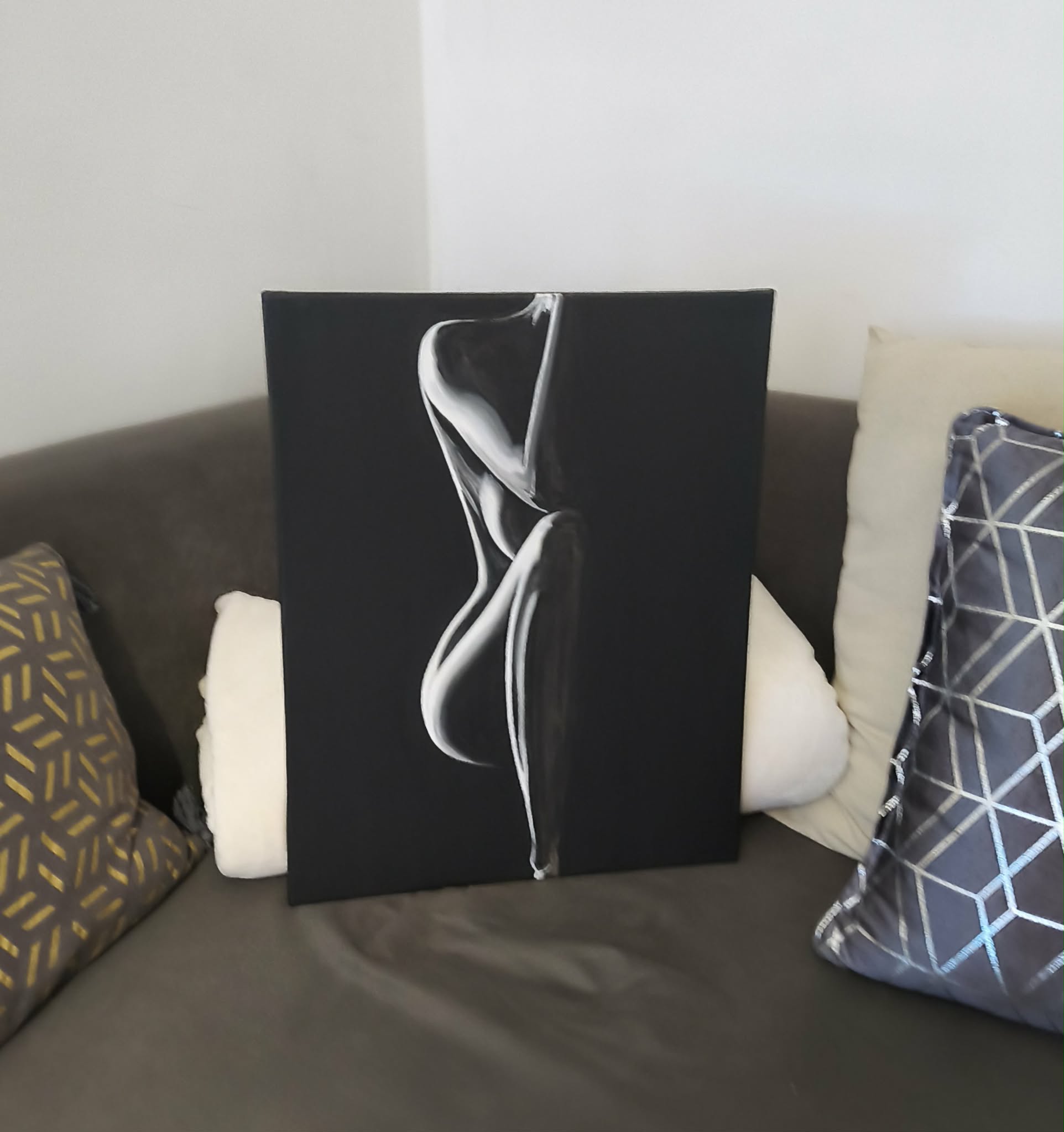 Peinture à double lecture "l'équilibre fragile" et "le Silence des courbes" – Image 4