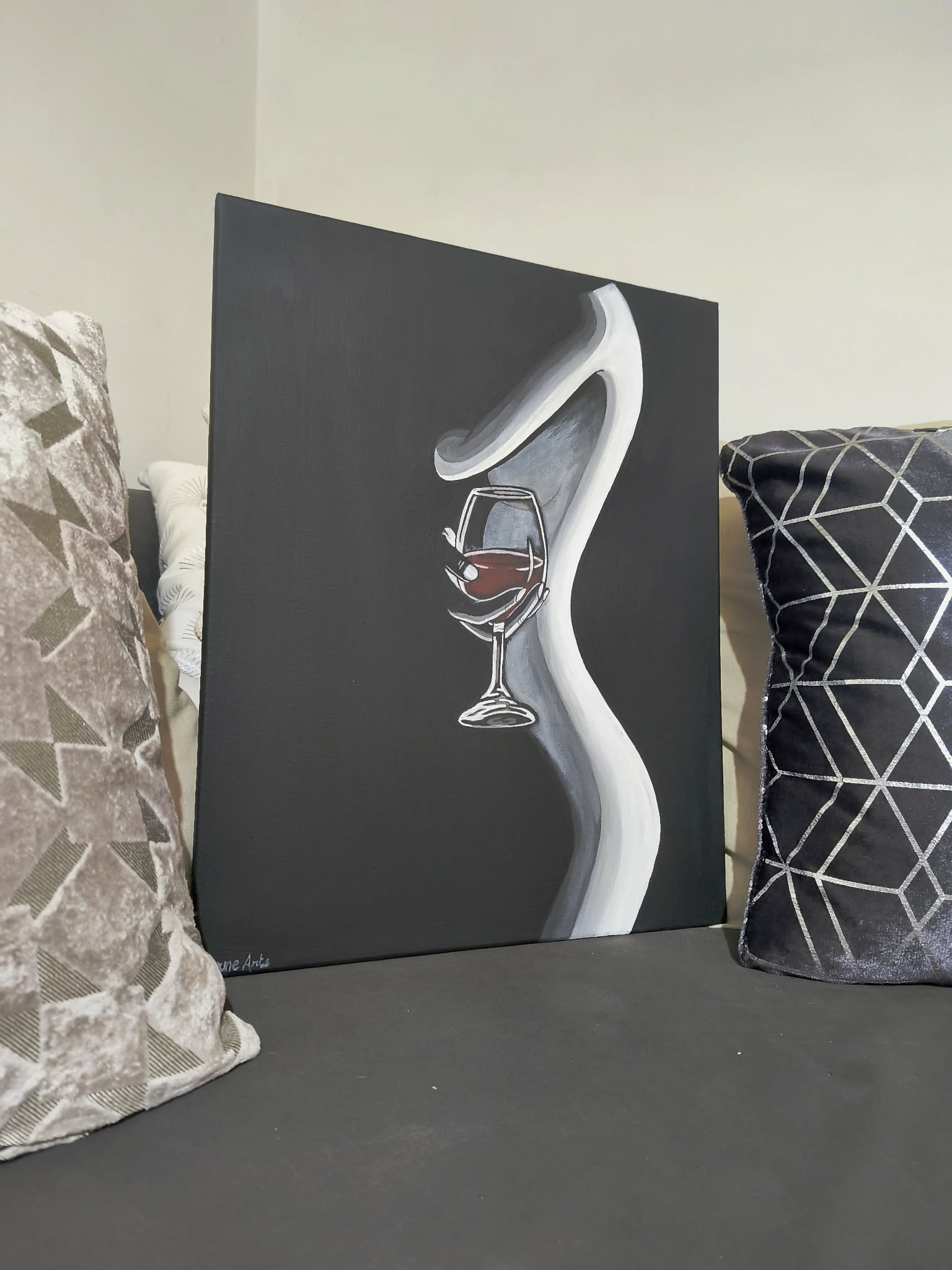 Peinture "Et pourtant, elle préférait le blanc" – Image 5