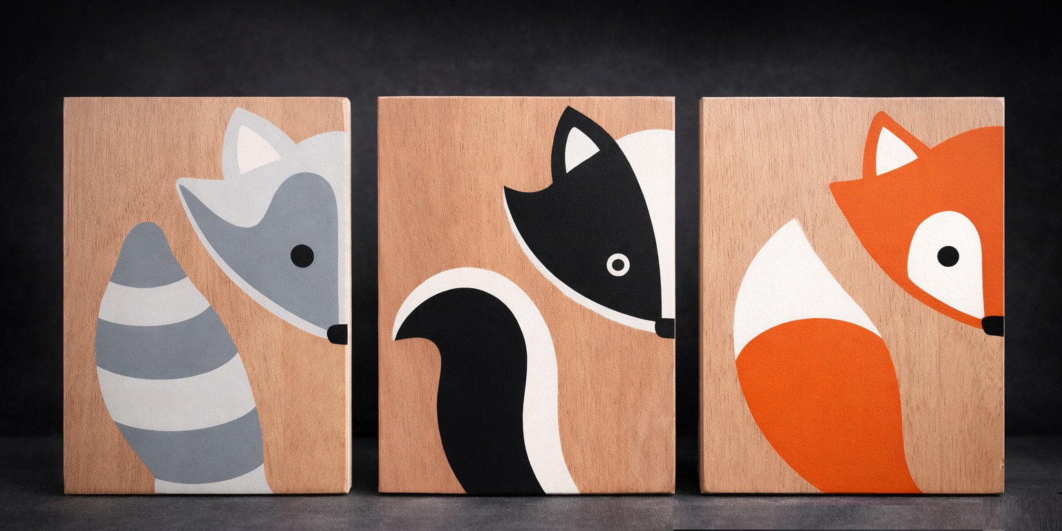 Peinture "Regards de la Forêt"