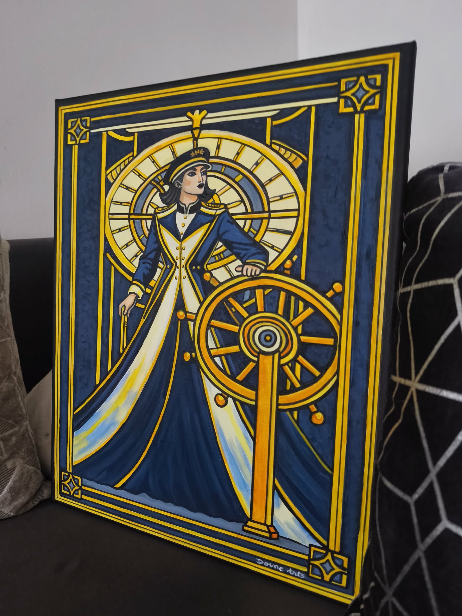 Peinture Art déco "La Navigatrice" – Image 2