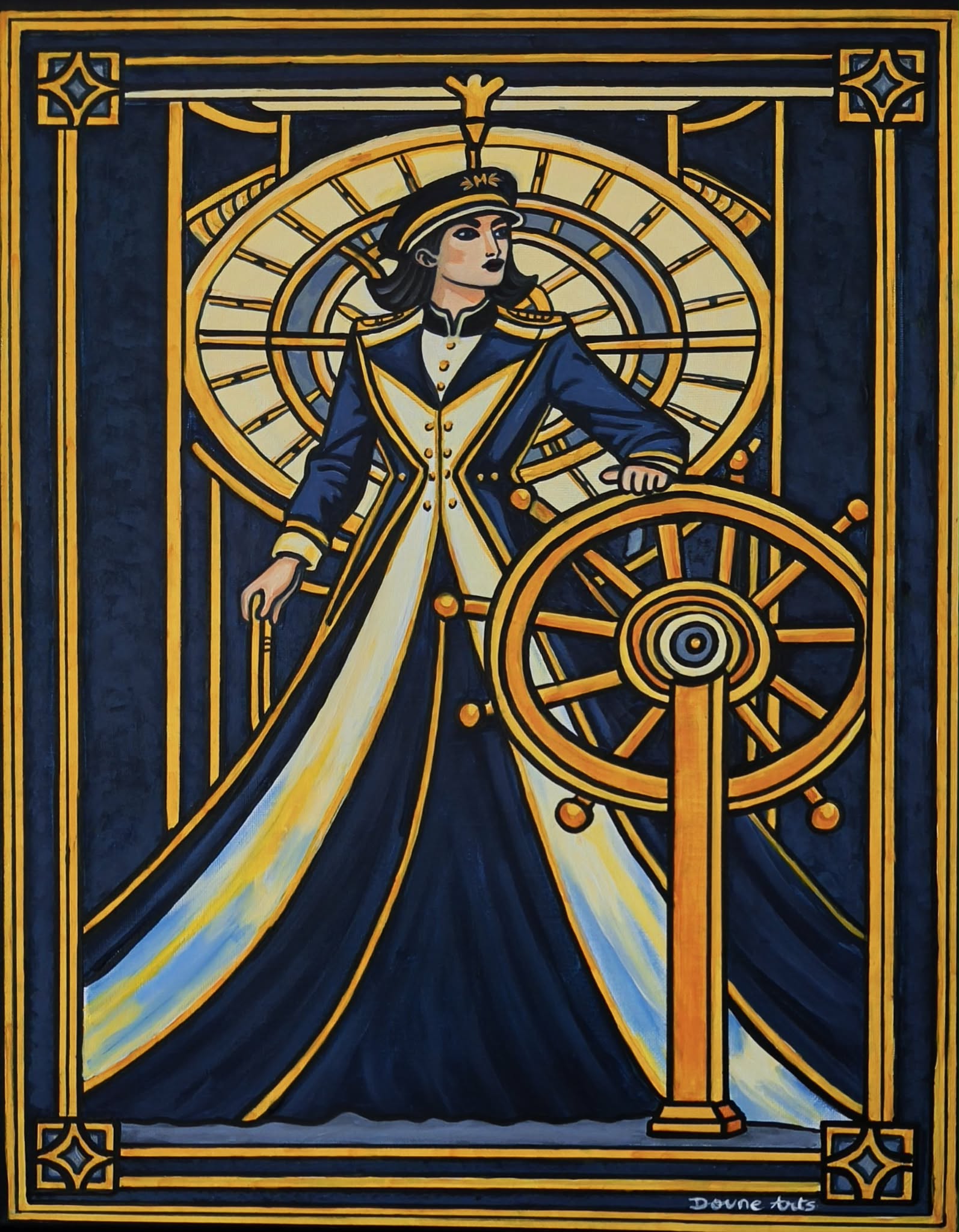 Peinture Art déco "La Navigatrice" – Image 5