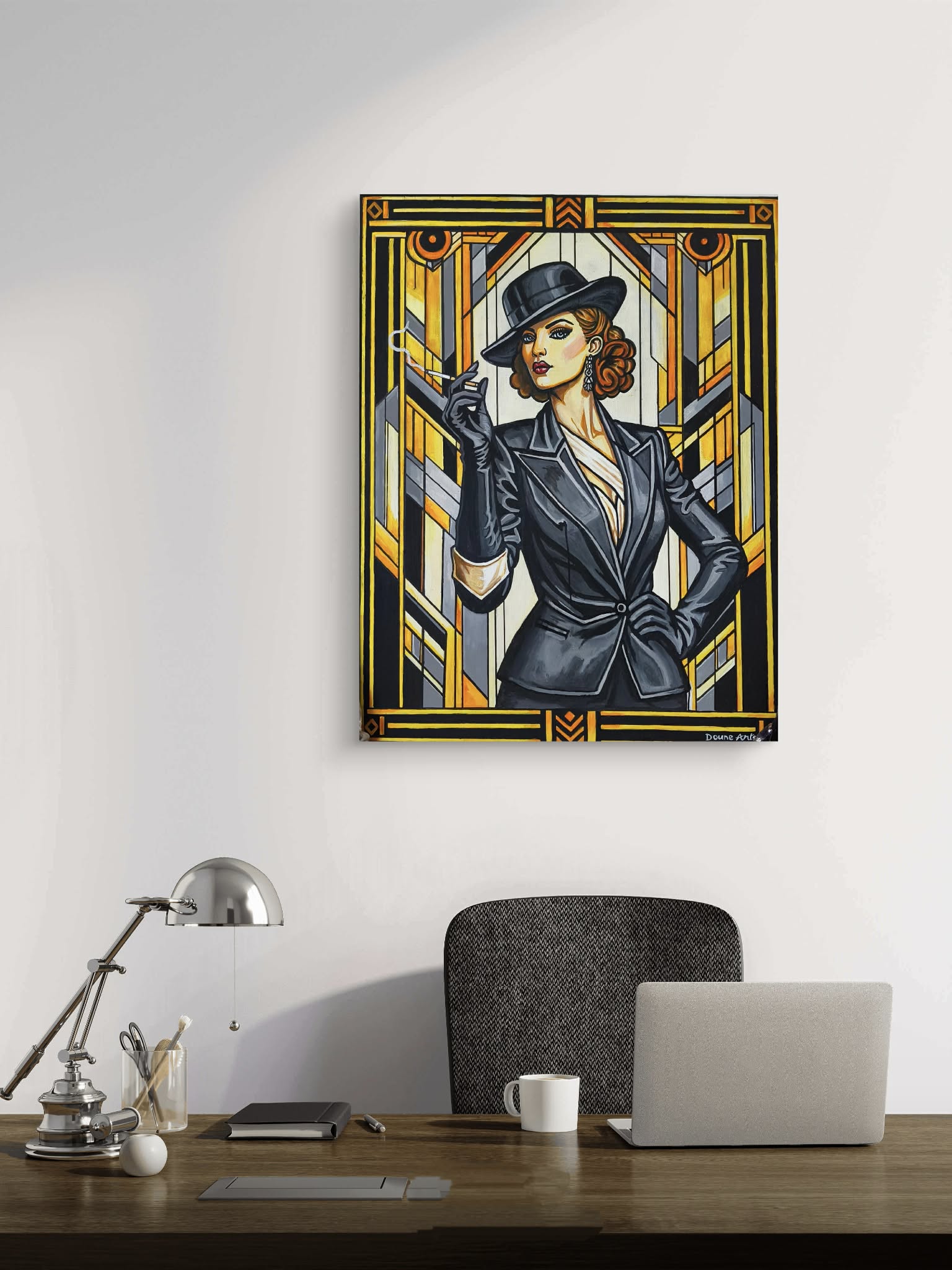 Peinture Art Déco "L'affranchie"
