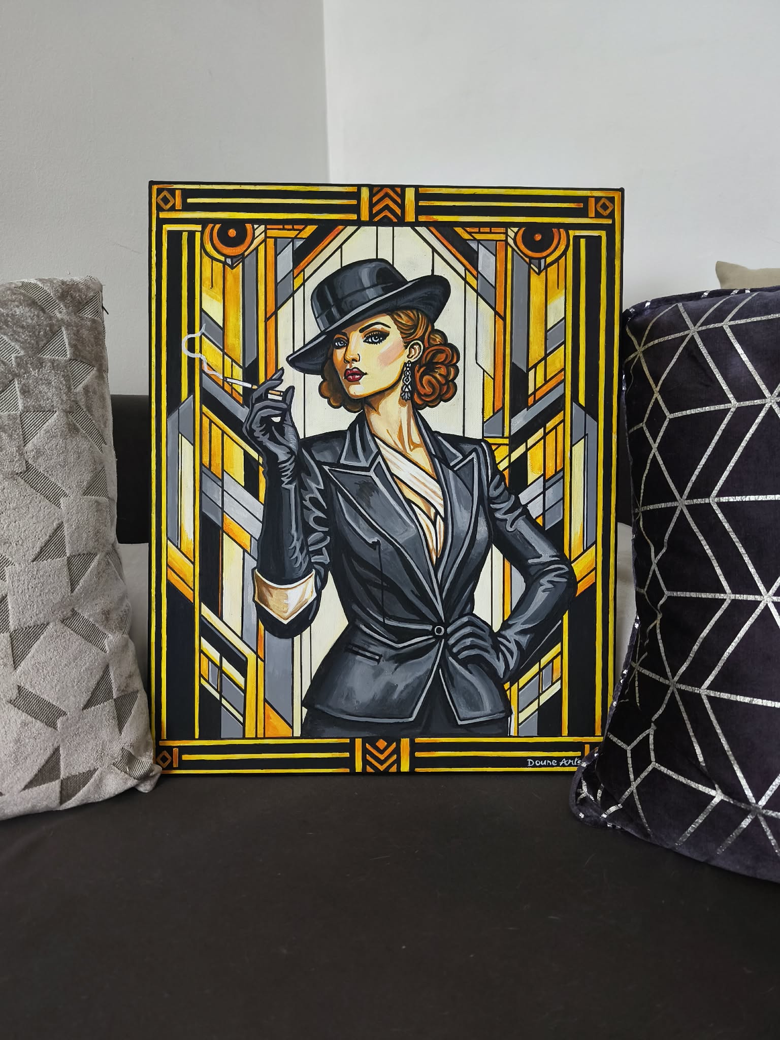 Peinture Art Déco "L'affranchie" – Image 3