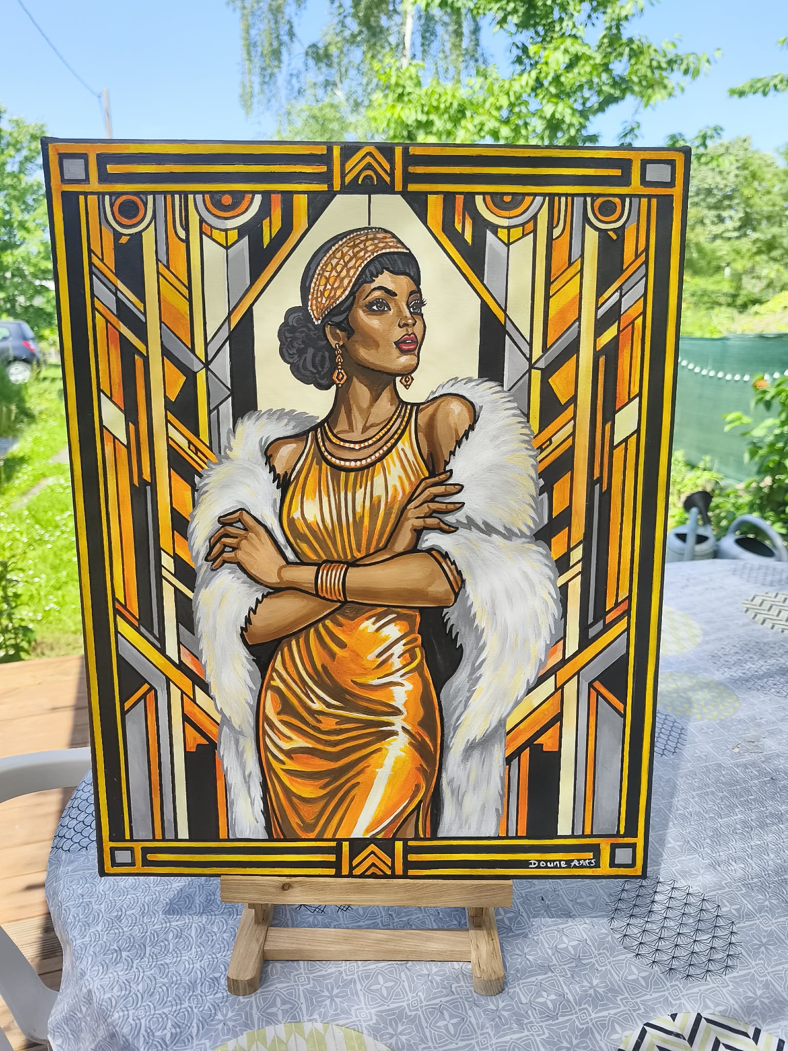 Peinture Art Déco "Libre & Lunineuse" – Image 3